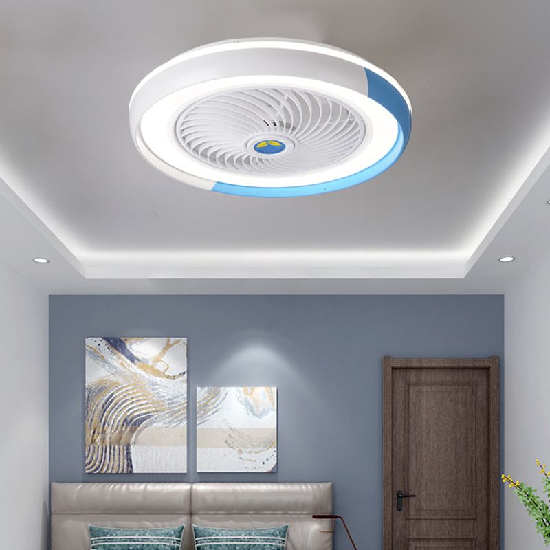 Metal Ceiling Fan Light Modern Style 2 Light Ceiling Fan Lighting for Living Room