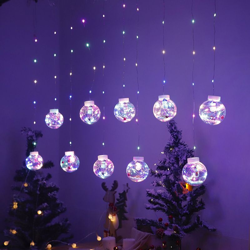 Modern LED Copper Wire Rope Light Global White Christmas Curtain Lights