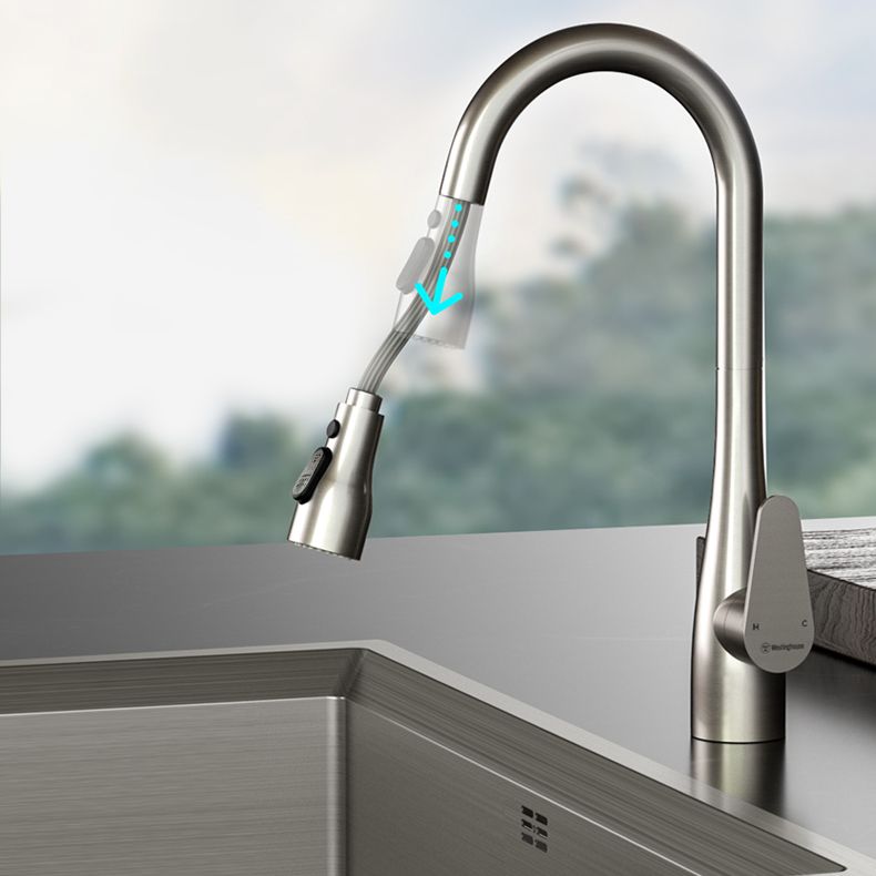 Modern Touch Sensor Kitchen Sink Faucet Swivel Spout with Pull Down Sprayer