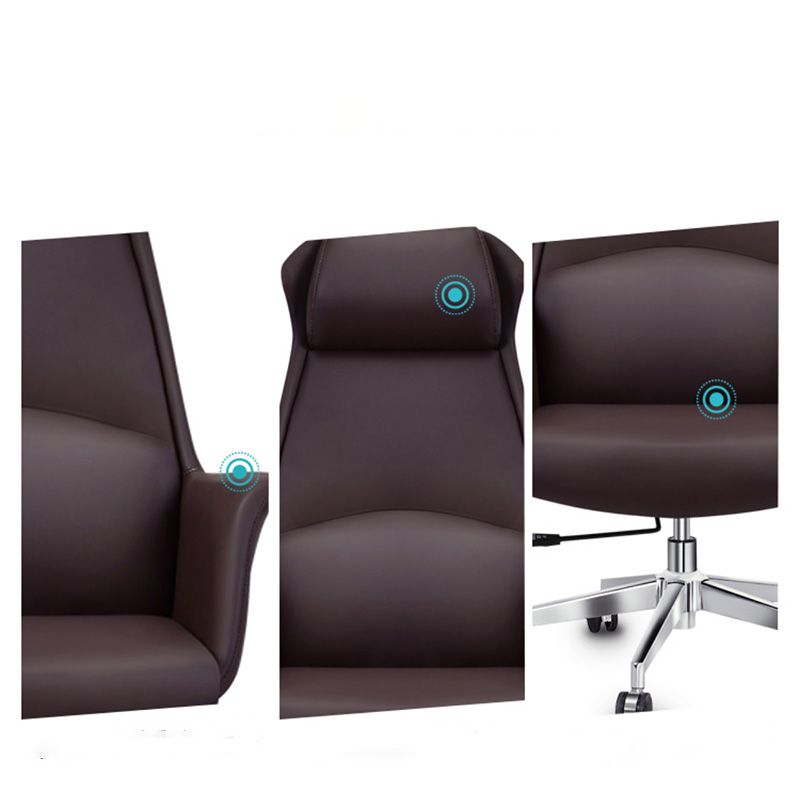 Modern Leather Management Office Chair High Back Executive Ergonomic Computer Chair