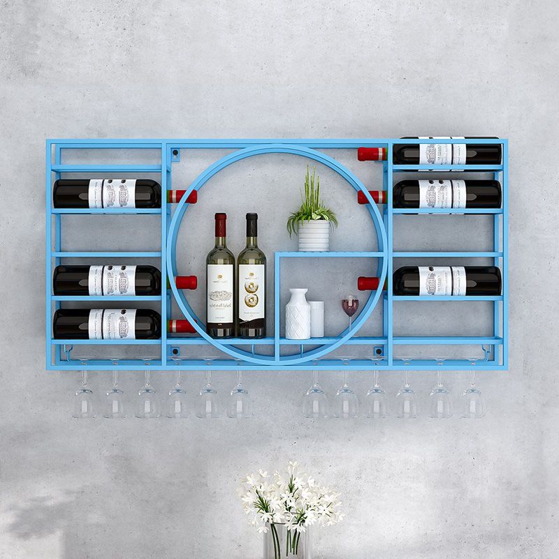 Metal Wall Mounted Modern Wine Rack 4"W x 16.5"H Wine Stemware Holder