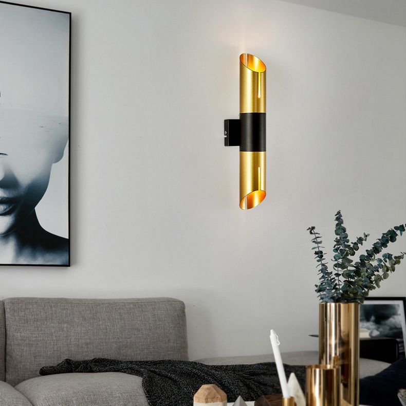 Mid-Century Modern Wall Light Metal Up and Down Lighting for Bedroom Living Room