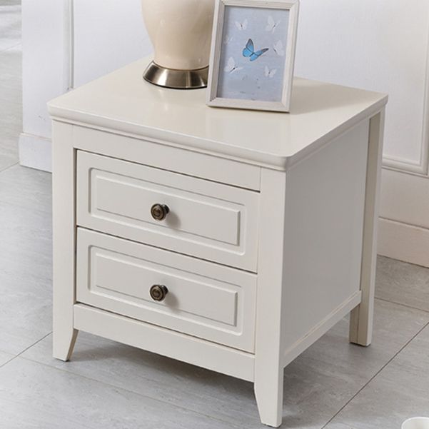 Solid Wood Kids Bedside Table American Style Children's Bedside Table with Drawers