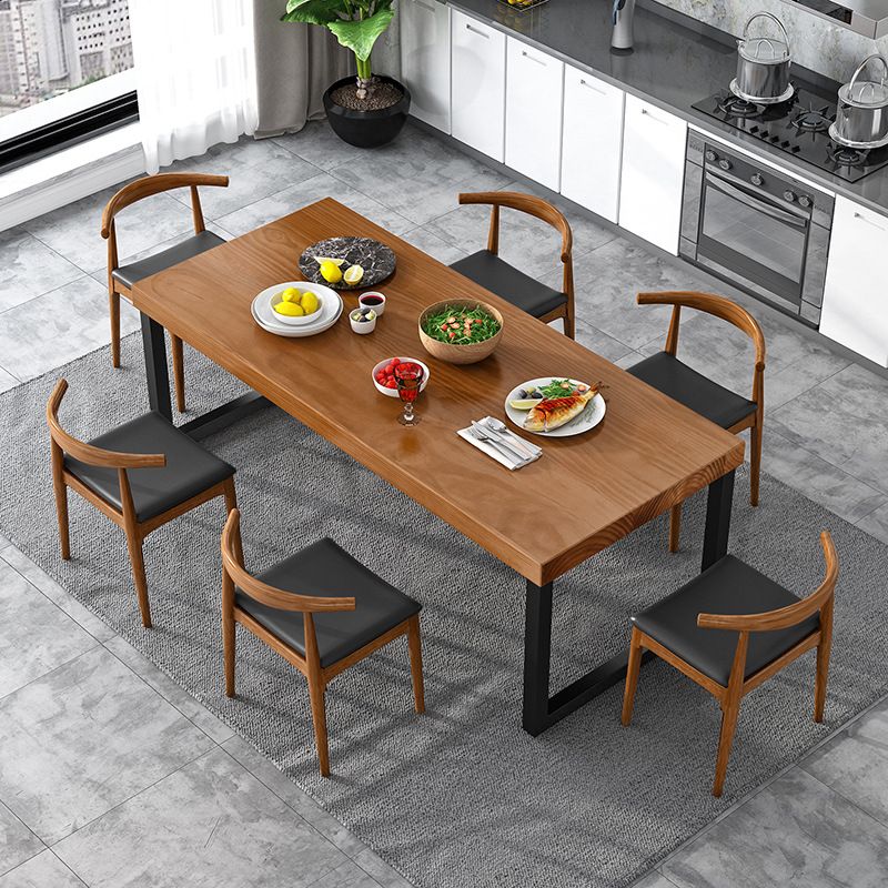 Industrial 1/2/7 Pieces Dinette Set Solid Wood Dining Table and Chairs