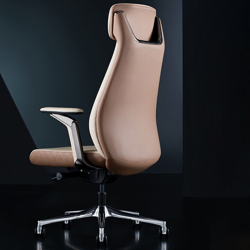 Contemporary Swivel Executive Chair Padded Arms Managers Chair for Office