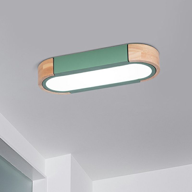 Acrylic Oblong Shaped Flush Mount Lighting Simplistic LED Flush Mount Fixture for Living Room