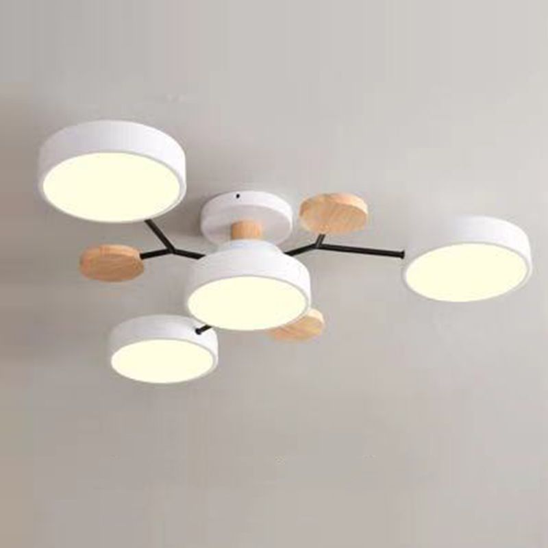 Macaron Molecular LED Aitura del soffitto in metallo soggiorno semifulto Luce di montaggio
