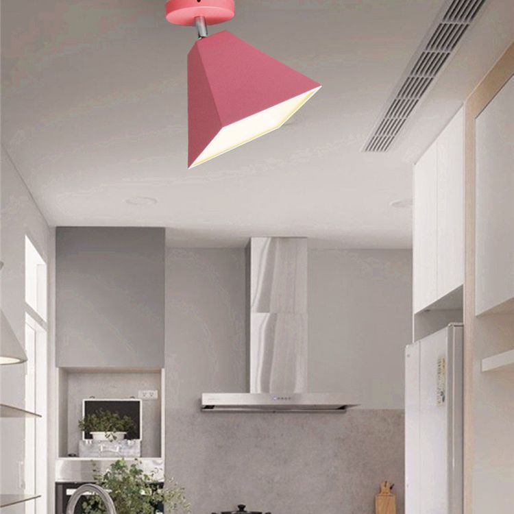 Trapezoid Flush Light 1 Light Metal Modern modern Mount Mount Plafond Lights