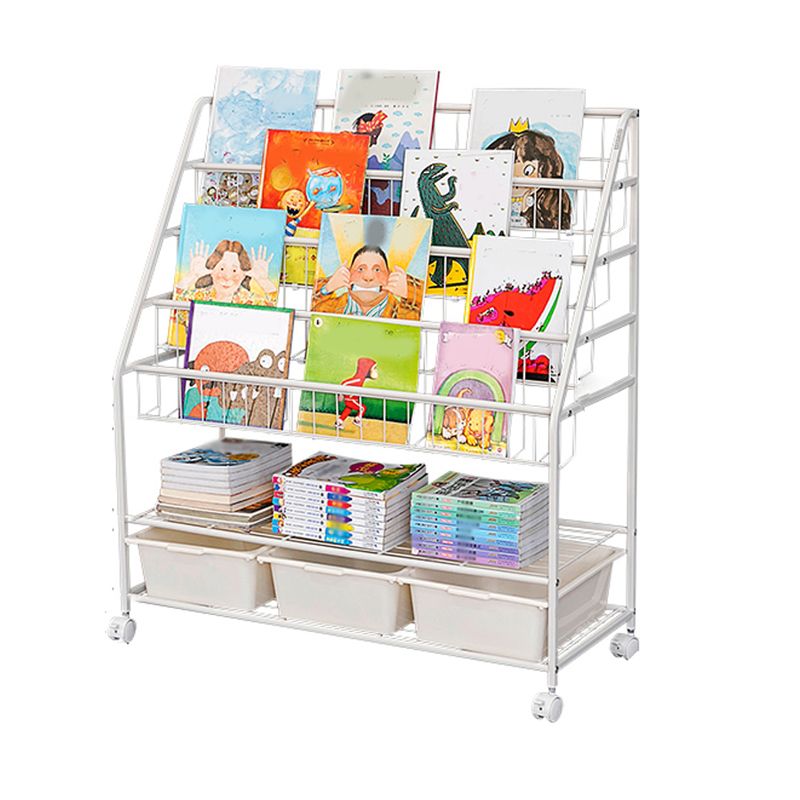 Warm White Freestanding Bookshelf Closed Back Children's Bookshelf