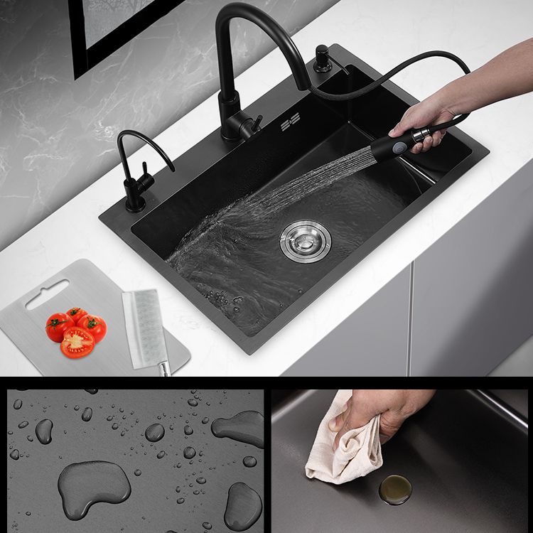 Modern Style Kitchen Sink Overflow Hole Design Stainless Steel Kitchen Sink