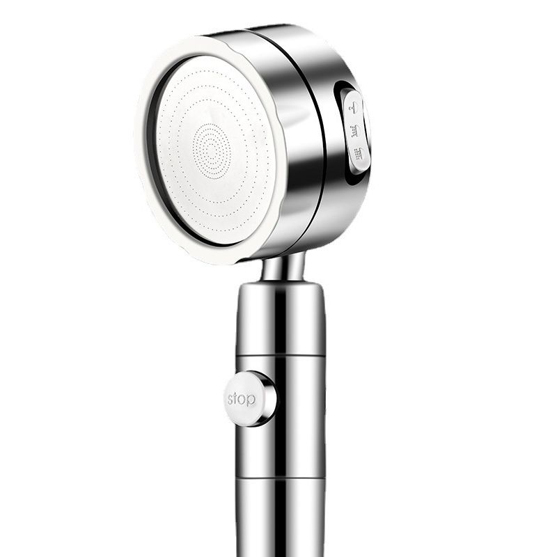 Modern Handheld Shower Head 3 Sprays Round Metal Shower Heads