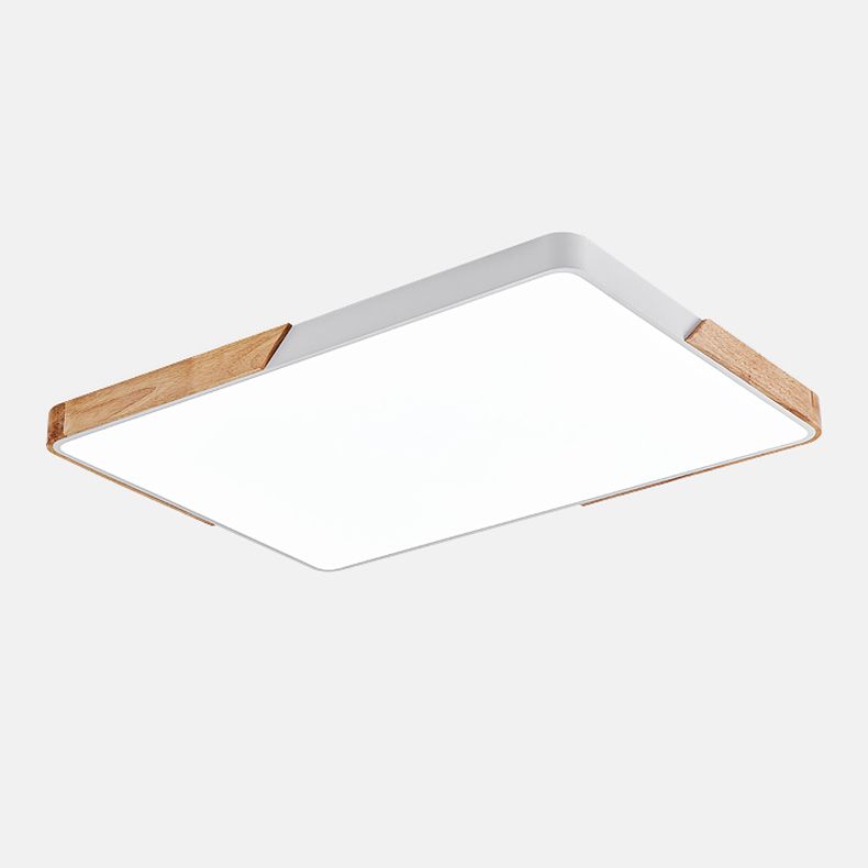 Modern Style Rectangular Shape Ceiling Lamp Metal 1 Light Ceiling Lighting for Dining Room