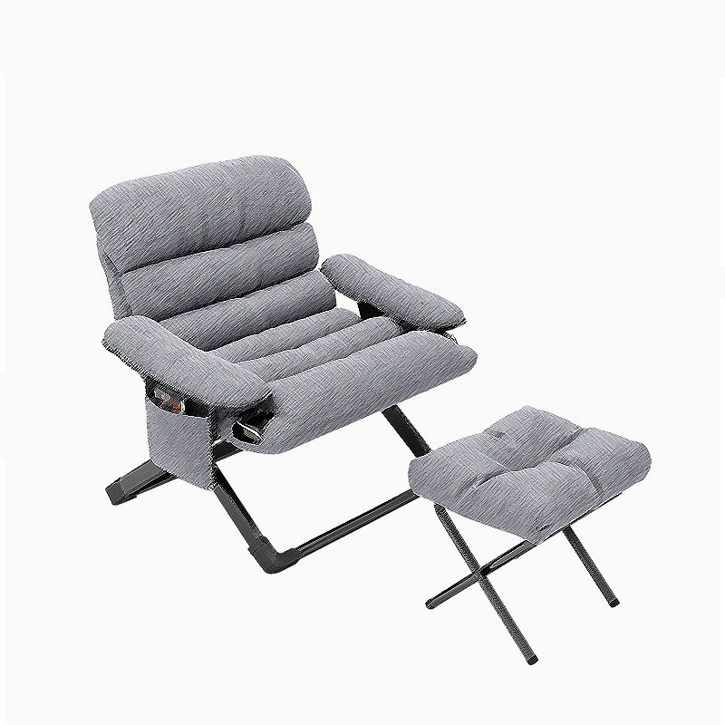 Contemporary Indoor Recliner Chair with Arm Storage Rocker Chair