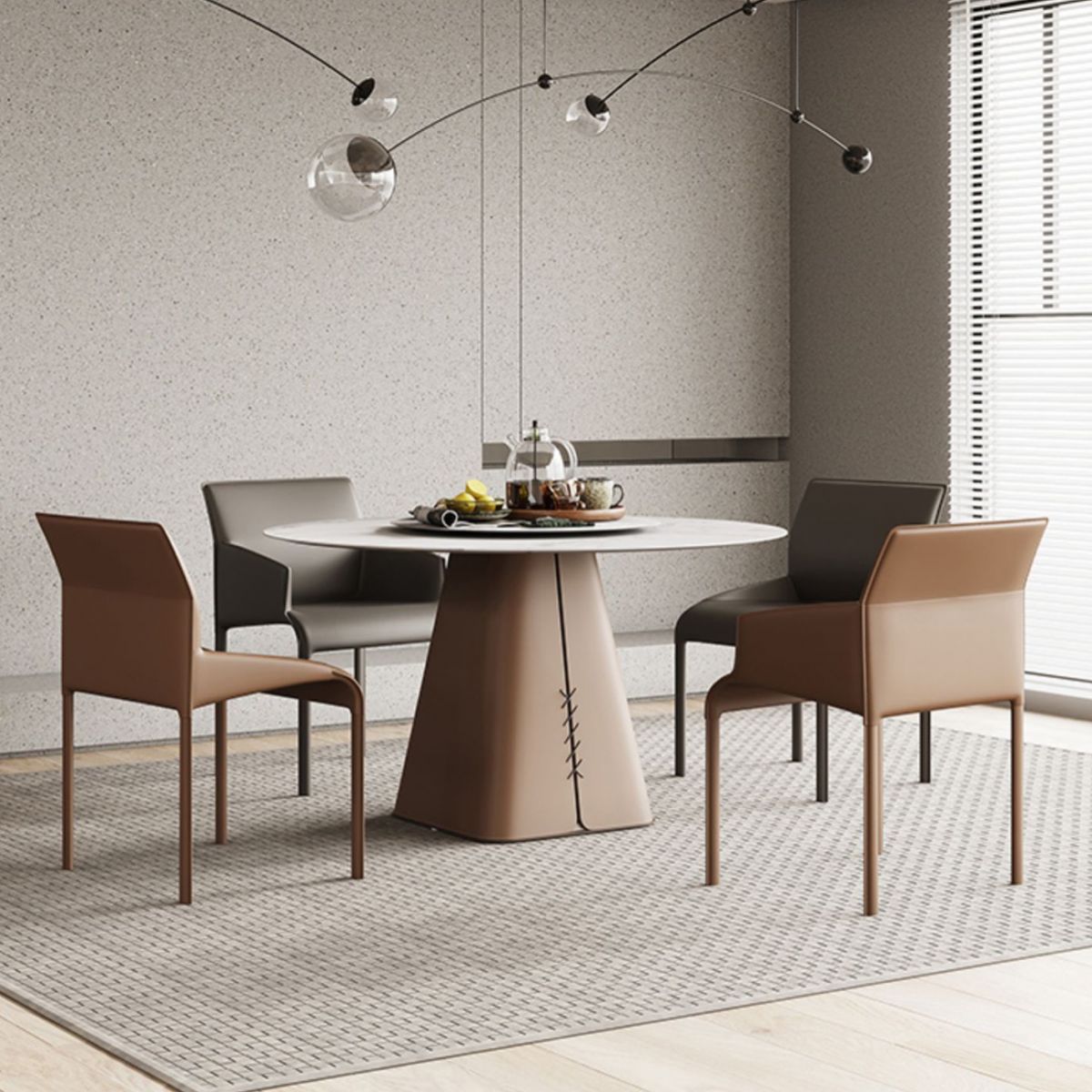 Dining Chairs Faux Leather Modern Side Chairs for Dining Room