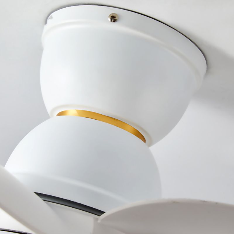 Conversion de fréquence Ventilateur LED Light Macaron Style Kids Room Semi Flush Plafond Light