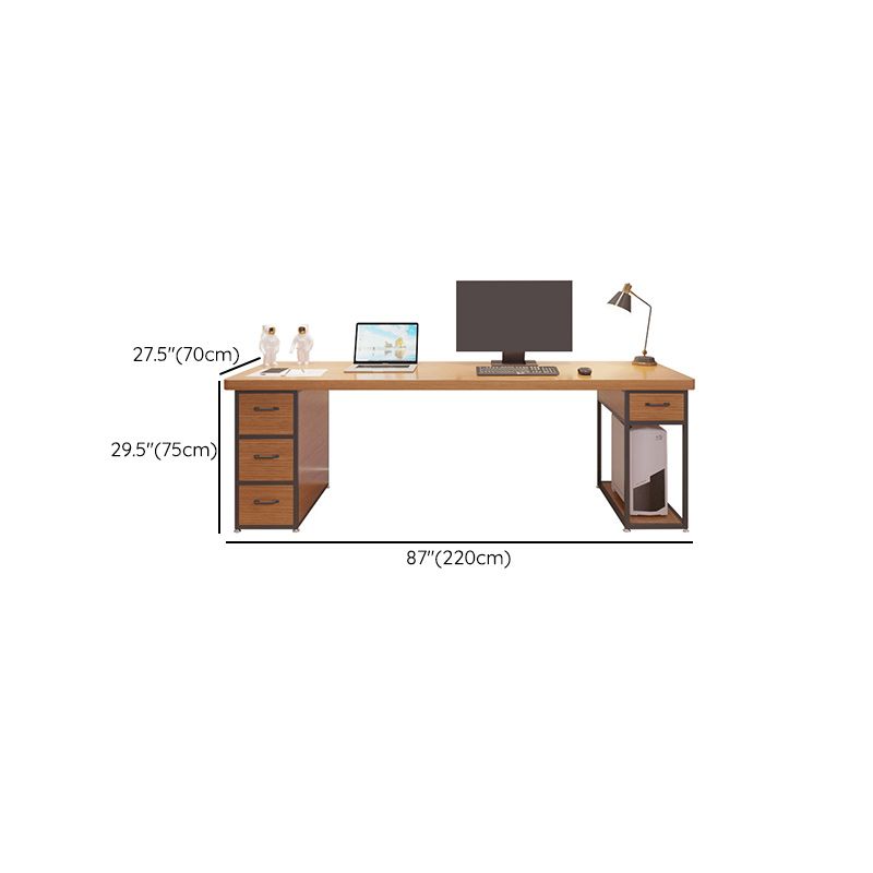 Rectangular Solid Wood Computer Desk Modern Home Meeting Desk with Drawers