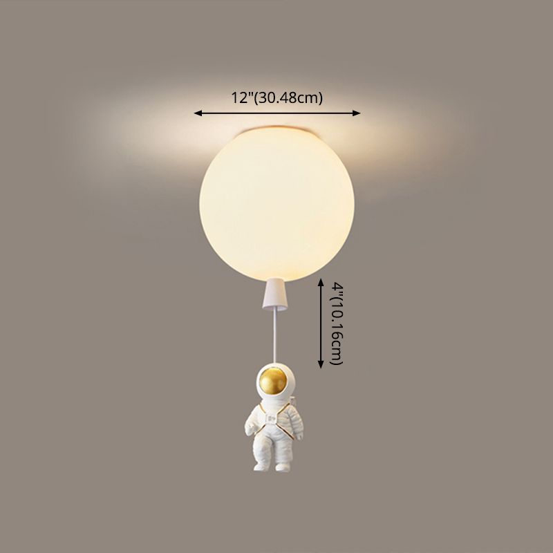 1 Light Moon Hanging Lamp Cartoon Acrylic Down Lighting Pendant for Children Bedroom