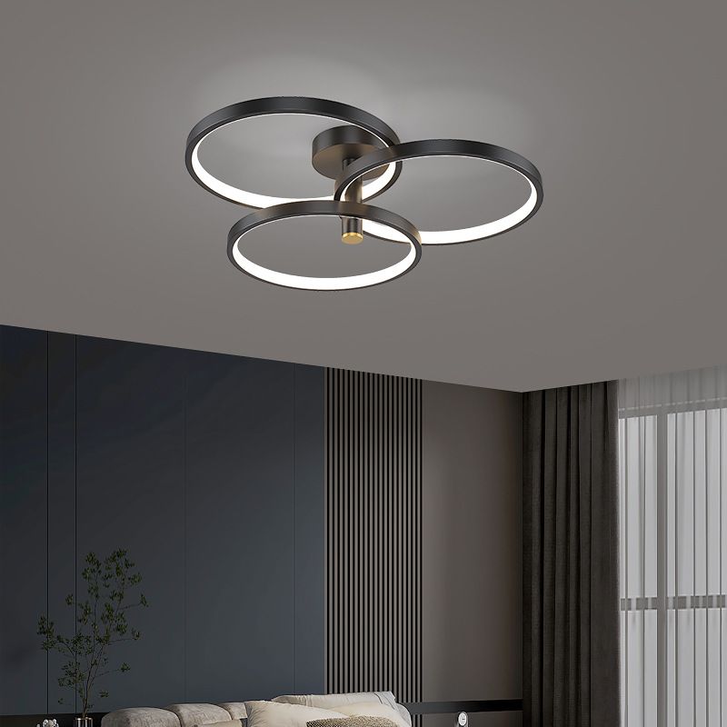 3-Lights Modern Style Flush Mount Acrylic Ceiling Light for Living Room