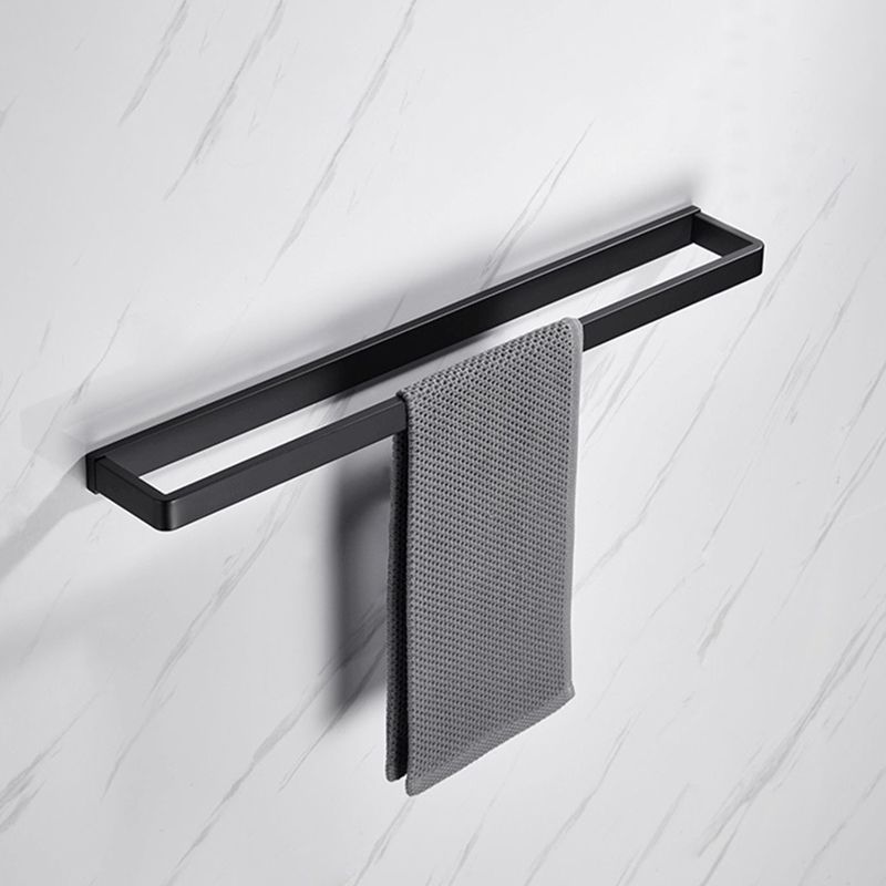 Matte Black 5-Piece Modern Bathroom Accessory as Individual or as a Set with Towel Bar