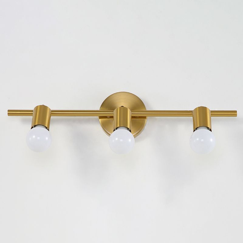 2/3/4-Light Bath Vanity Lighting Golden Metal Light for Bathroom