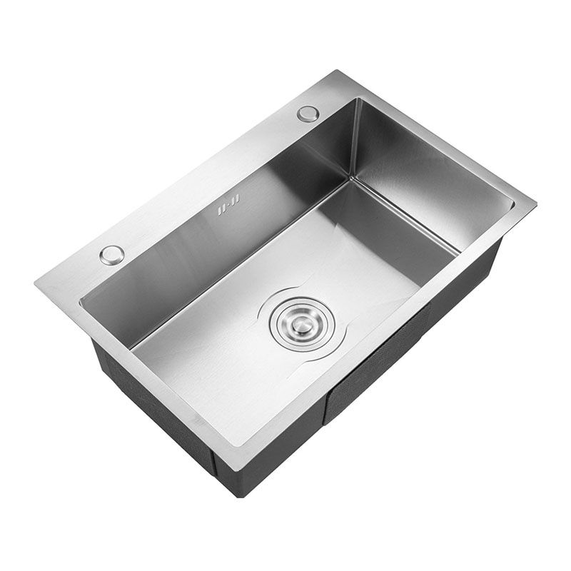 Modern Kitchen Sink Stainless Steel with Basket Strainer and Drain Assembly Sink