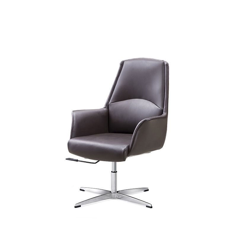 Modern Leather Managers Chair Adjustable Lumbar Support Executive Chair for Office