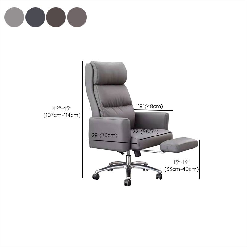 Modern Height-adjustable Office Chair Pillow Included Slide High Back Chair