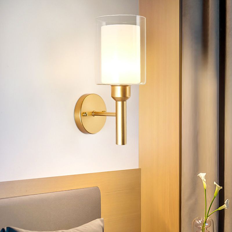 Modern Simple Iron Vanity Light Cylinder Shape Vanity Lamp for Shower Room