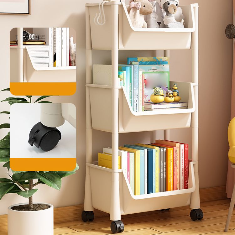 Contemporary Plastic Book Shelf Freestanding Standard Kids Bookcase