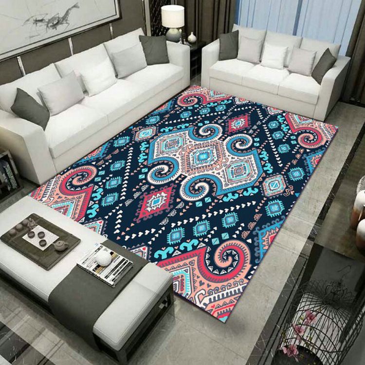 Grand Persian Rug Multicolor Jacquard Printed Rug Washable Non-Slip Backing Pet Friendly Rug for Living Room