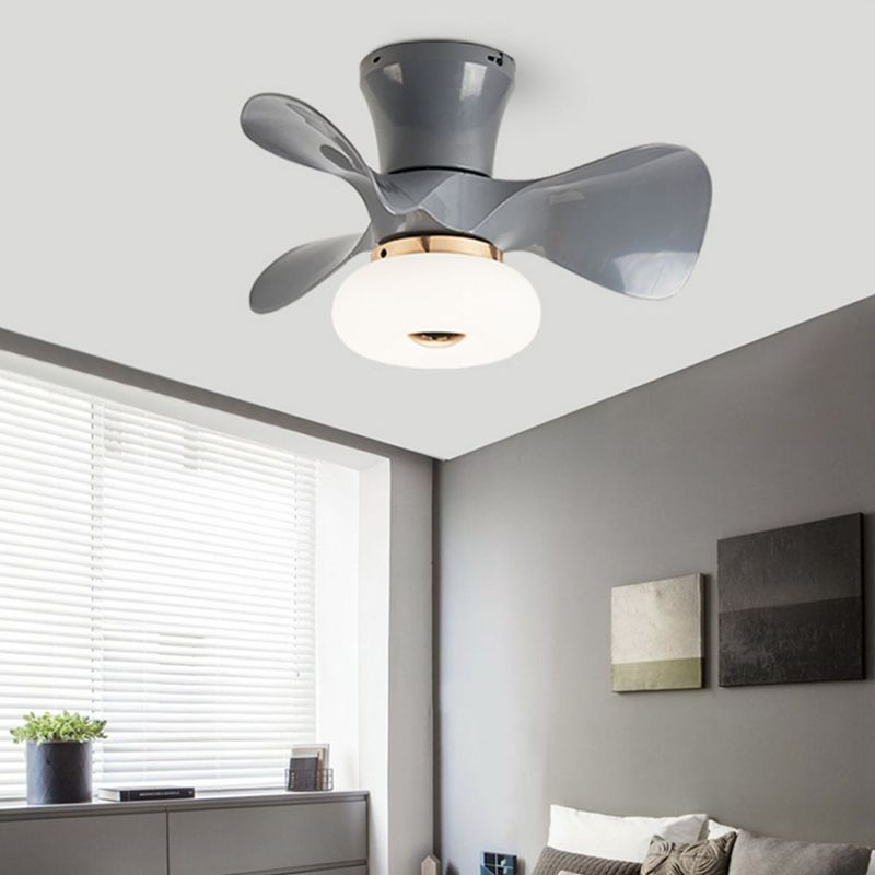 Nordic Style Ceiling Fan Lamp Colorful Circle Shape Ceiling Fan Light for Children's Room