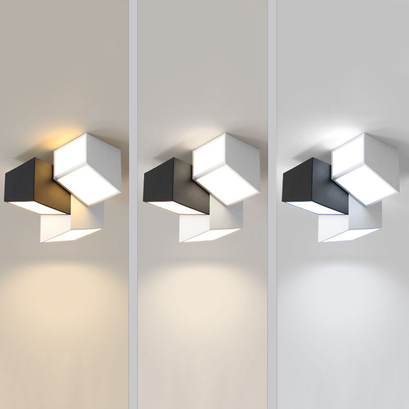 Metal Geometric Flush Light Modern 3 Lights Flush Mount Ceiling Light