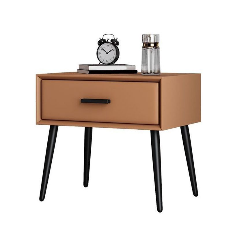 Contemporary Night Table Solid Wood Bed Nightstand with Drawer