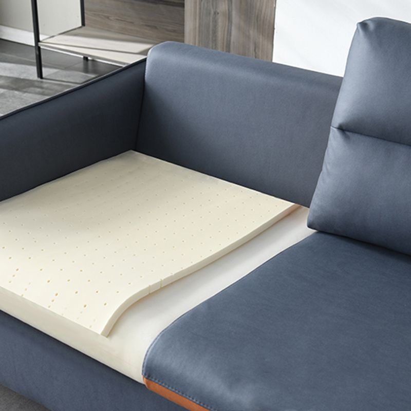 Modernes genähter Kissen-Rücken-Sofa 4-Sitz-Quadratarm-Couch mit Lagerung