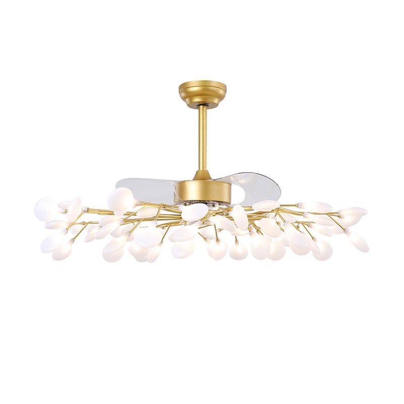 Firefly Hanging Fan Lighting Postmodern Metal Semi Flush Ceiling Light for Dining Room