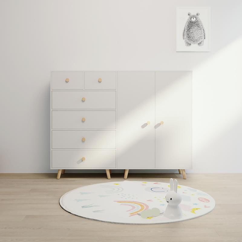 Chest Kids Nightstand Scandinavian Nursery Dresser with 4/5/6 Drawers