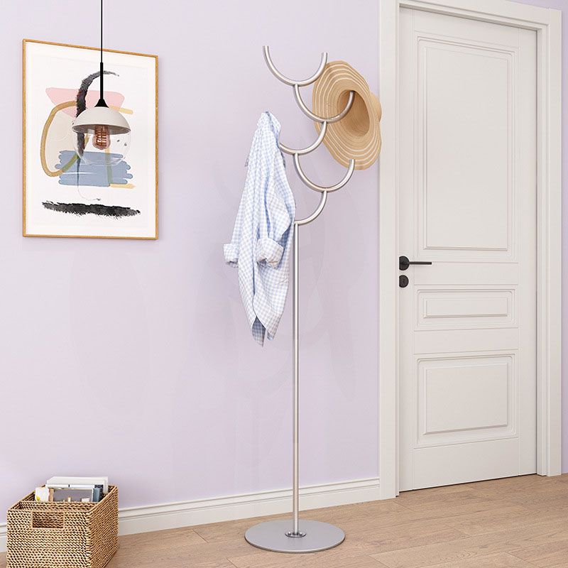 Free Standing Coat Hanger Industrial Style Metal Coat Hanger with Hooks