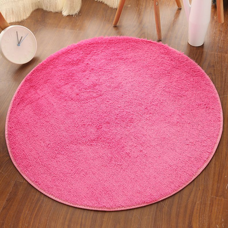 Multi Colored Comfort Rug Polypropylene Solid Color Carpet Non-Slip Backing Pet Friendly Washable Rug for Bedroom