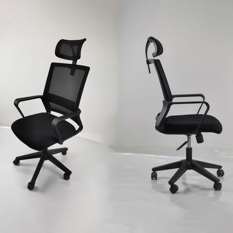 Modern Wheels Office Chair Microfiber Black Task Mid-Back Chair