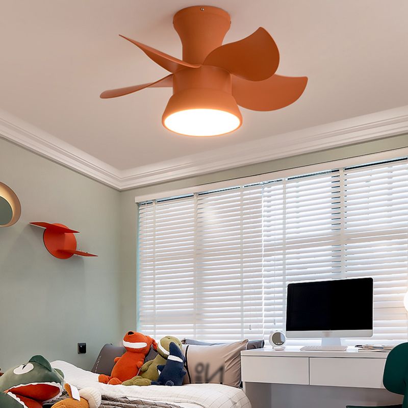 Ceiling Fan Light Metal LED Nordic Ceiling Flush Mount for Kids Bedroom