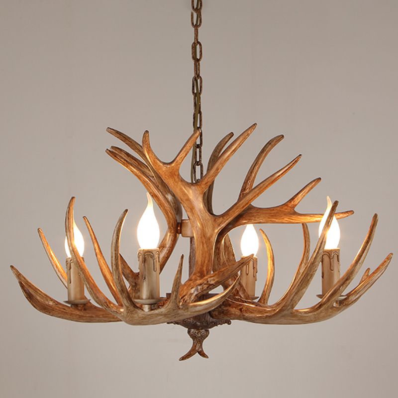 American Chandelier Resin Antler Shape Chandelier Pendant for Restaurant