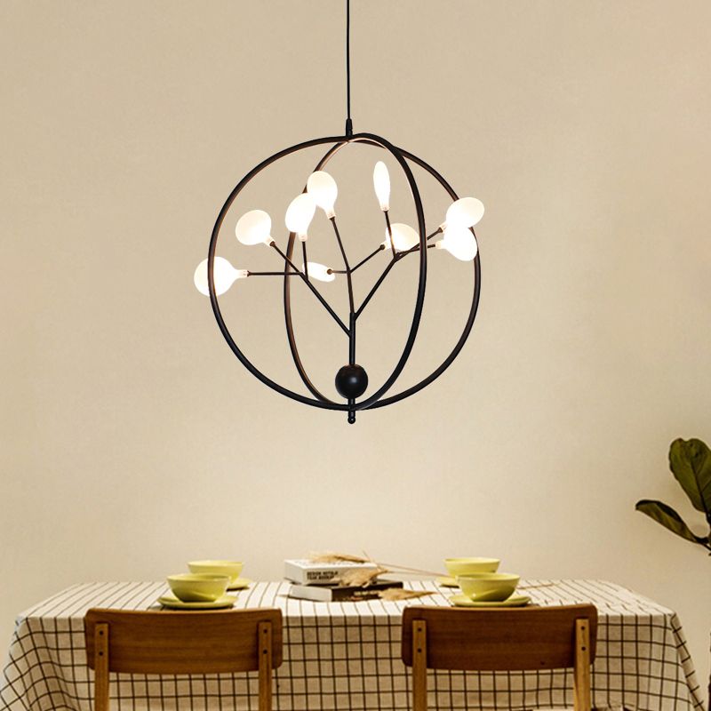 Thin Swig Hallway Boutique Chandelier Metal 9 Lights Creative G9 Pendant Lighting