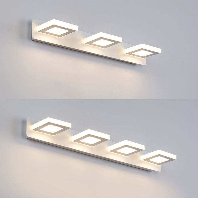 Luz de espejo múltiple estilo moderno de tocador de estilo simple para el baño