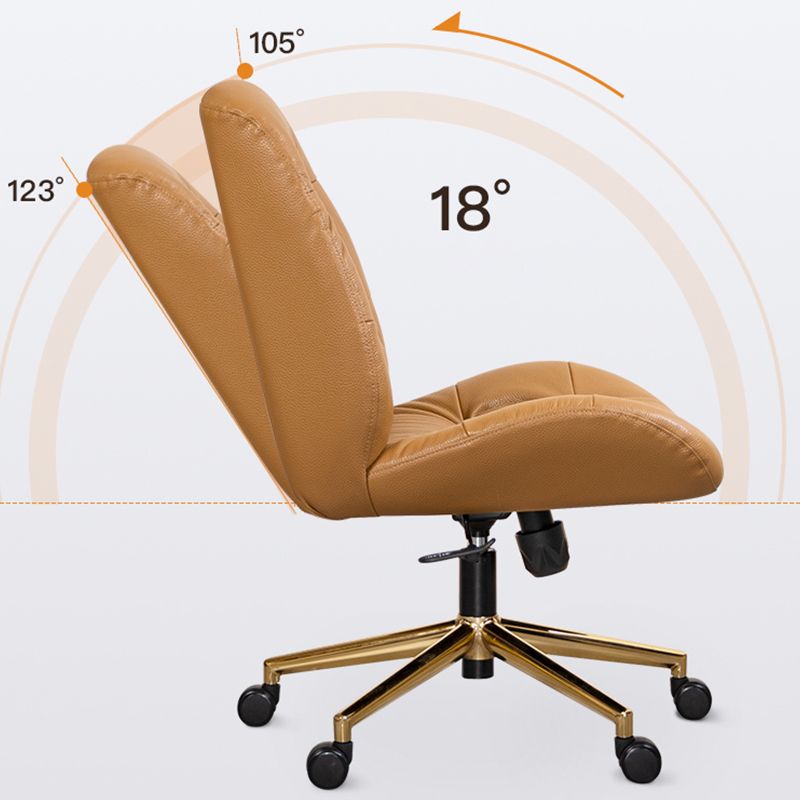 Modern Office Chair Leather Tilt Mechanism No Distressing Ergonomic Chair