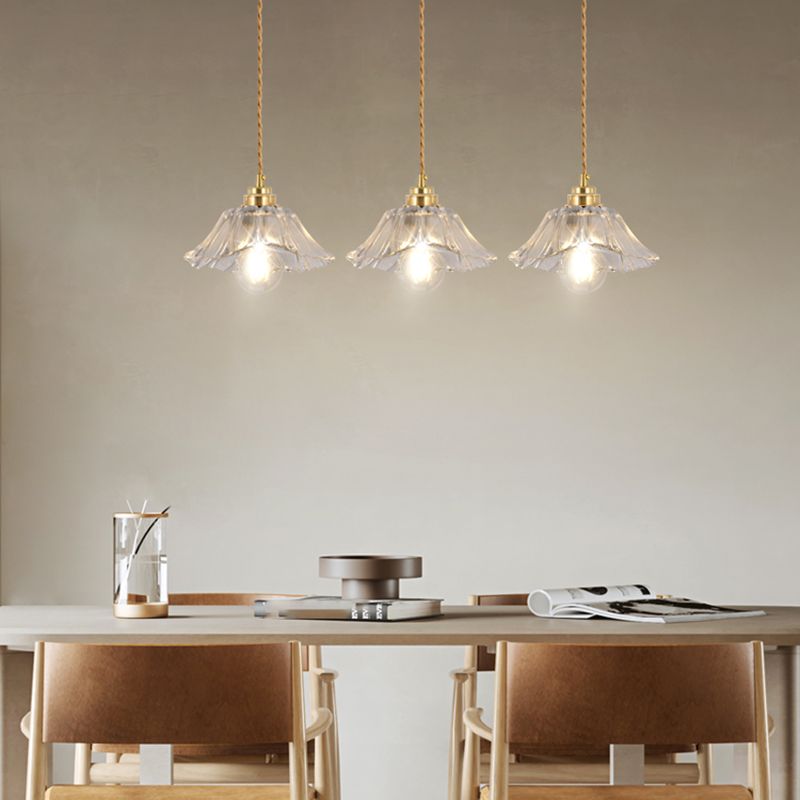 Modern Style Cone Shape Pendant Lighting Glass Pendant Light for Bedroom