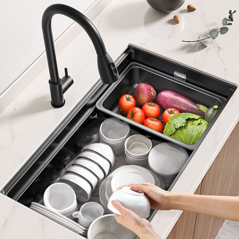 Stainless Steel Kitchen Sink Undermount 1-Bowl Kitchen Sink with Cutting-Board