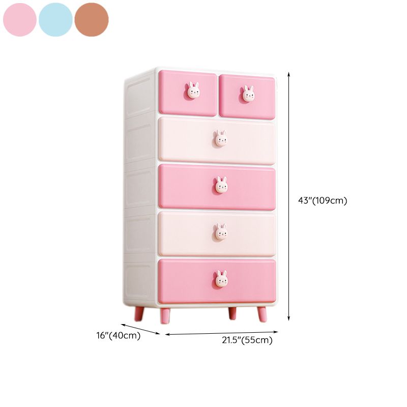 Contemporary Vertical Kids Furniture Plastic Nursery Dresser for Home