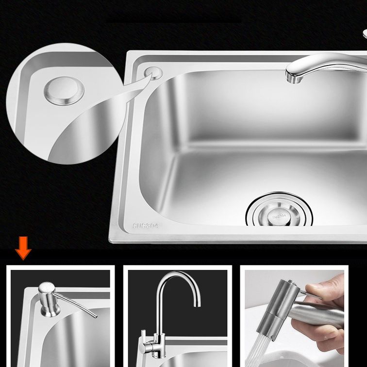 Modern Style Kitchen Sink Stainless Steel Dirt Resistant Kitchen Sink(Not Included Faucet)