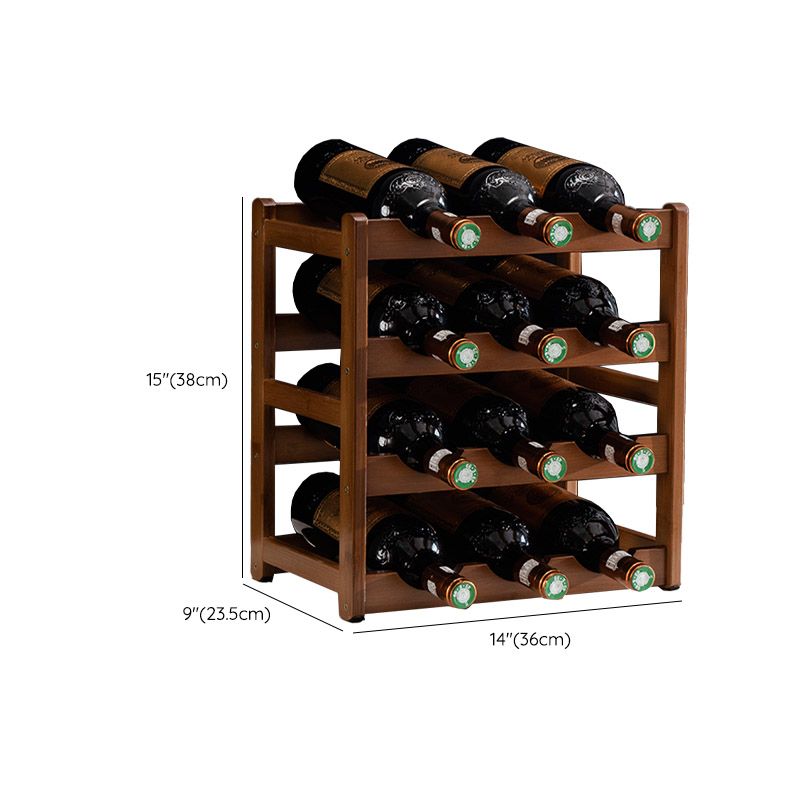 Modern Wine Rack Solid Wood Wine Bottle Rack for Living Room