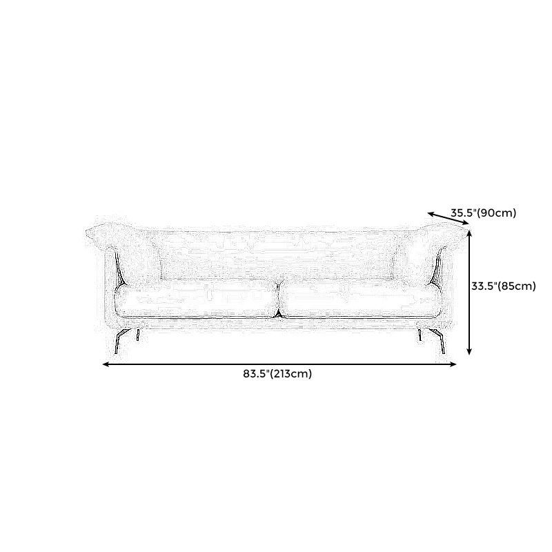 Pillow Top Arm Sectionals 33.46"High Removable Cushion Sofa for Living Room, Beige